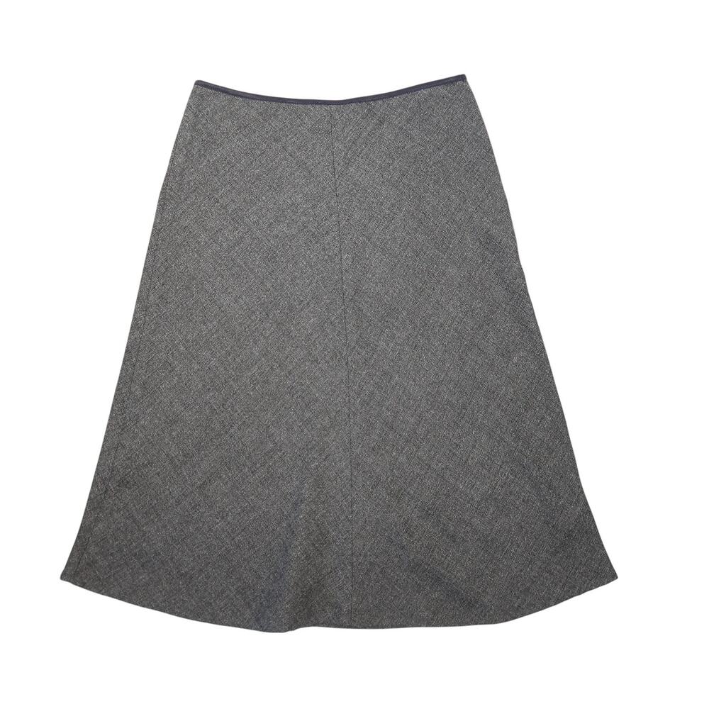 Vintage 90s/Y2K Von Mozart Grey Knee Length A-Line Skirt M